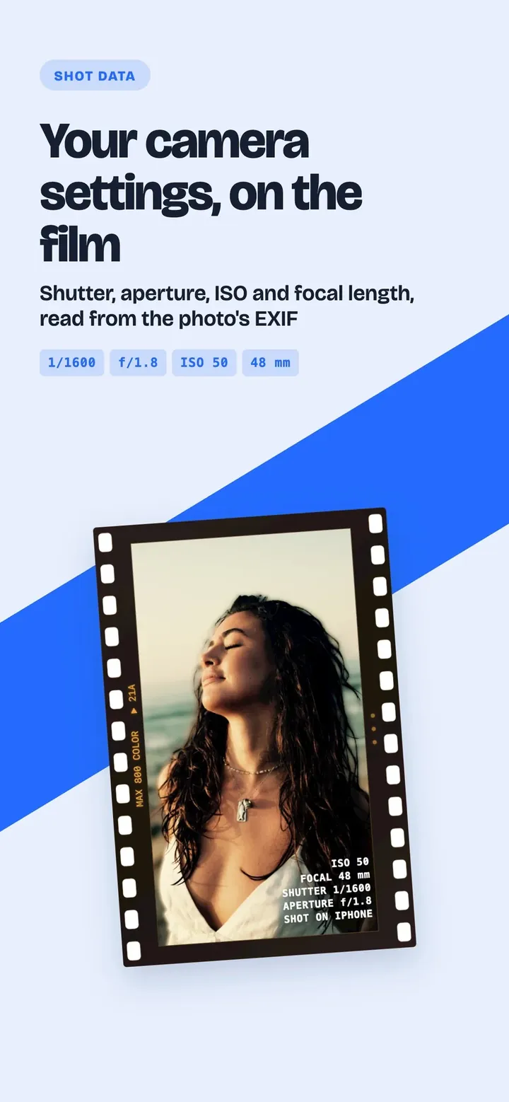 Max Photo Frames on iPhone: Your camera settings, on the film