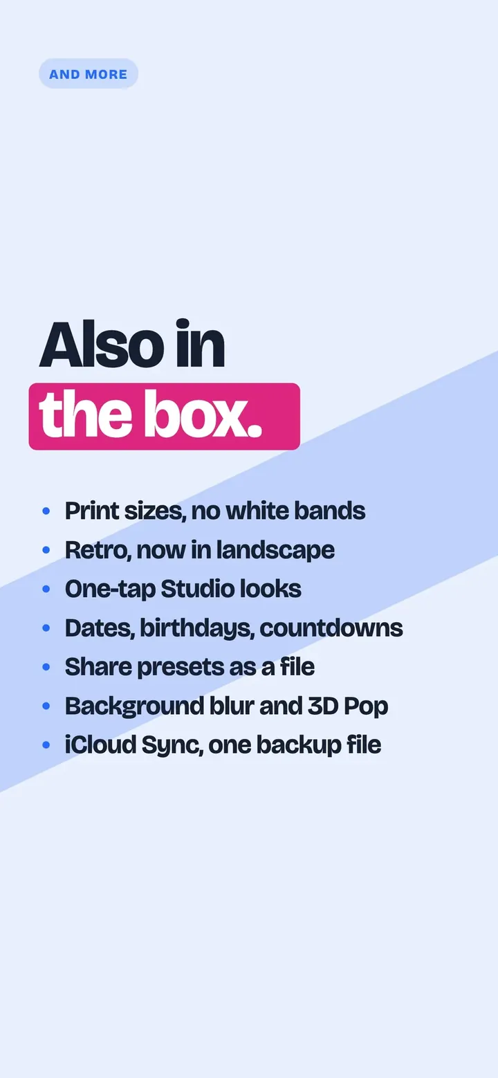 Max Photo Frames on iPhone: Also in the box